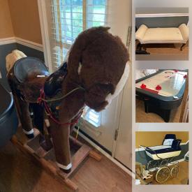 MaxSold Auction: This online auction features Thomasville Furniture, Rocking Chairs, Rockng Horse, Lamps, Art, Lladro, Lenox, Doll House, jewelry, Nintendo Wii, Air Hockey and much more.