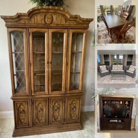 MaxSold Auction: This online auction features area rugs, antique glassware, bar stools, metal art, precious moments, patio furniture, Longaberger baskets and much more!