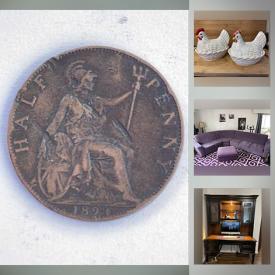 MaxSold Auction: This online auction features Depression Glass, Nesting Chickens, Small Kitchen Appliances, Coins, Bedroom Suite, Vintage Cookie Jars, Sectional Sofa and much more!