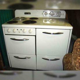 MaxSold Auction: This online auction features Electric Guitar, Punch Bowl, Lamps, Fridge, Range, Washing Machine, Dryer, General Electric Range, Mirror, End Tables, Scooter, Throw Pillows, Flat Screen TV, Clothes, Binoculars and much more!