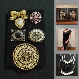 MaxSold Auction: This online auction features Women's Dresses, Evening Wear & Shoes, Cashmere Scarves, Vintage Wedding Dress, Beaded Necklaces, Watches, Sterling Silver Jewelry, Vintage Jewelry, Vintage Jade Earrings, Costume Jewelry, Art Supplies, Hand Tools and much more!