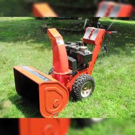 MaxSold Auction: This online auction features Craftsman Lawn Tractor, Garden Supplies, Garden Tools, Craftsman Aerator, Flexible Flyer, John Deer Mower, Sprayers and More, Chainsaw, Simplicity Sweeper, Simplicity Snow Blower and much more!