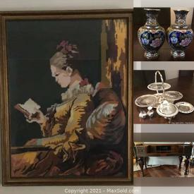 MaxSold Auction: This online auction features Vintage Lighters, Antique Furniture, Crystal, Art Glass, Mink Stole, Oriental Room Divider, Serving Tureens, Art Pottery, Collectible Teacups, Framed Wall Art, 3D Glasses, Vintage Wade Whimsies, Power Washer, Wool Rugs, Toys and much more!