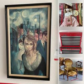 MaxSold Auction: This online auction features Teakwood stereo cabinet, Custom Jewelry, Teakwood china cabinet, Margaret Keane signed canvas, Royal China, Franklin Heirloom Doll, Carousel Music Boxes, Homak Tool Box, Bench Grinder, Sander and Saw, Die-Cast Automobiles and much more!