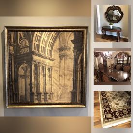 MaxSold Auction: This online auction features dining room furniture, framed wall art, carpet and much more!