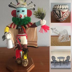 MaxSold Auction: This online auction features Navaho Sand Paintings, Hopi Kachinas, Jemez Pottery Bowls, Crystal Decanter, Patio Furniture, BBQ Grill, Leather Furniture, Area Rug and much more!