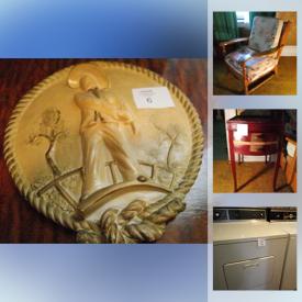 MaxSold Auction: This online auction features Vintage Solid Wood Furniture, Metal Cabinets, Washer, Dryer, Vintage Apex Fold-a-Matic, Ceramic decor, Yard and Garden Grooming tools & Supplies, Homecare & Cleaning supplies, Outdoor Patio furniture, and much more!