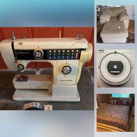 MaxSold Auction: This online auction features wicker furniture, rugs, plants and outdoor decor, Christmas decor, barware, bathroom decor, lamps, TV and other electronics, small kitchen appliances, wall art, wicker shelving, wicker loveseat, safari decor, Roomba, bedframe, dresser, coats and much more!