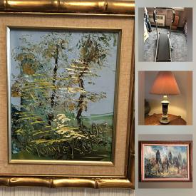 MaxSold Auction: This online auction features Chairs, Candlestick holders, Cassette Tapes, Cabinets, Book Cases, Lamps, Decorative scarves and much more!