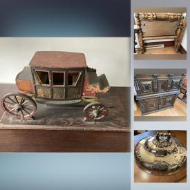 MaxSold Auction: This online auction features Electric Lawn Mower, Quebec Bed, Coffre On Coffre, Antique Morris Chair, Etched Glass, Sheffield Covers, Carved Jade, Organ Desk, Antique Mantle Clocks, Victorian Settee, Beer Steins, Pewter Mugs and much more!