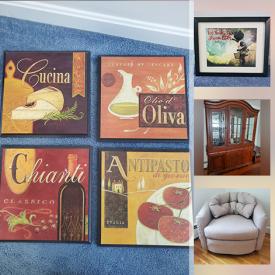 MaxSold Auction: This online auction features dining room set, yard tools, TV, weight set, framed wall art and much more!