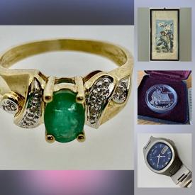 MaxSold Auction: This online auction features Framed Wall Art, Coins, Seiko Watch, Art Calligraphy, Commemorative Coins, Chinese Scroll Painting, Gold & Diamond Rings and much more!