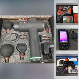 MaxSold Auction: This online auction features video game controllers, Dyson battery, massage fitness items, smartwatch, wireless microphone, tens lot, android tablet, cellphone scanner, power banks, LED lights, beauty devices, vacuums, massage devices, GPS tracker and much more.