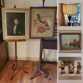 MaxSold Auction: This online auction features Hummel, sterling silver, Royal Doulton, Limoges, silver plate, Lenox, Lladro, curio cabinet, shelving, lamps, glassware, signed wall art, vintage toys, holiday decor, books, vinyl records, children’s toys, costume jewelry, Wii controllers and much more!