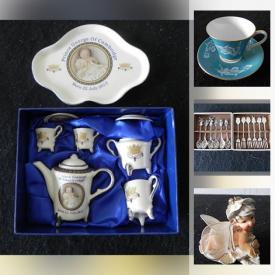 MaxSold Auction: This online auction features Collectible Teacups, Coins & Banknotes, Art Glass, Decorative Plates, Precious Moments, Hallmark Keepsake, Willow Tree Figurine, Legos, Board Games, DVDs, CDs, Video Game Systems, Beer Steins, Silver Jewelry and much more!