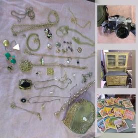 MaxSold Auction: This online auction features jewelry boxes & jewelry, antique kitchen cabinet, Beseler Topcon B camera, stamps, Historical documents, antique books, underwater camera, Pipe collection, Rosenthal Versace, small kitchen appliances and much more!