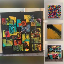 MaxSold Auction: This online auction features acrylic paintings on board, canvas, burlap, mixed media paintings and art by Neri Paul.