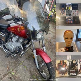 MaxSold Auction: This online auction features Honda Rebel 250, Skyhawk bike motor 66cc, W.C Fields statue, Superior The 500’s Steering Wheel. , Old Vintage Football Mask, 2 Old Vintage Banks Lincoln Continental, 2013 NHL COLLECTOR'S ALBUM SERIES 1, Old Antique Microscope and much more!