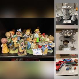 MaxSold Auction: This online auction features Lladro Figurines, Jewelry, Vintage Games, Kids Books, Vintage Books, Collector Plates, Vintage Toys, Puzzles, Pfaltzgraff, Sports Books, Depression Glass, The Christopher Collection, Curio Cabinets, Fiesta Ware, NIB Precious Moments and much more!