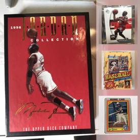 MaxSold Auction: This online auction features Basketball, Baseball Trading Cards, Hockey, Logo Lights, Jerseys, Miniature Football Helmets, Bobbleheads and much more!