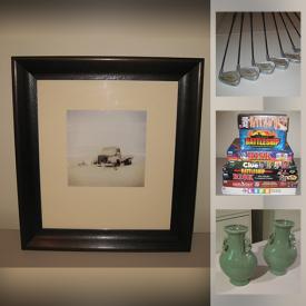 MaxSold Auction: This online auction features Faux Plants, Andrew Sovjani Framed Artwork, Roger Broders Print, Sewing Baskets & Notions, Board Games, Wine Accessories, Decanters, Throw Pillows, Sports Equipment, Area Rug and much more!