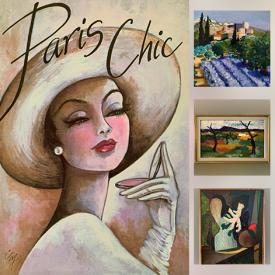 MaxSold Auction: This online auction features 20th Century European signed original Oil Paintings.