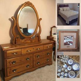 MaxSold Auction: This online auction features fine china, crystal ware, silver plate, Coca-Cola collectibles, furniture such as antique rocking chair, oak dressers, queen-size bed, and rolltop desk, framed art, glassware, small kitchen appliances, board games, holiday decor, books and much more!