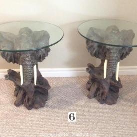 MaxSold Auction: This online auction features Decorative Elephant Head End Tables, Bathroom Cabinet, Giraffe Table Lamp Pair, Framed Prints, Entertainment Unit/Display Case, Contemporary Style Table/Chairs, Garden/Lawn Care Lot and much more.