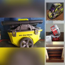 MaxSold Auction: This online auction features Hand Tools, Power Tools, Electrical Supplies, Towing Items, Batteries, Welding Supplies, Drill Bits, Waze Cam, Air Compressor, Shop-Vac, Gardening Tools and much more.