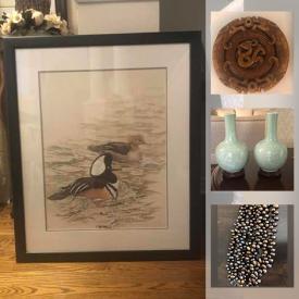 MaxSold Auction: This online auction features Vintage Chinese Celadon Vases, Vintage Japanese Vase, Art Glass, Vintage Necklaces Pearl Necklaces, Art Pottery, Jade Pendants, Chinese Stone Carvings, and much more!