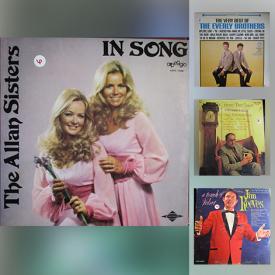 MaxSold Auction: This online auction features Vinyl LPs from various artists such as Glen Campbell, The Allan Sisters, Hank Williams, Bellamy Brothers, Lobo, CBC Festival Orchestra, Neil Diamond, Louis Armstrong, Johnny Mathis and much more!