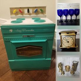 MaxSold Auction: This online auction features Art Glass, Vintage Pyrex, Evangeline Pottery, Fenton Hobnail Milk Glass, Cobalt Blue Glassware, Depression Glass, Art Pottery, Antique Brass Fireplace, Vintage Suzy Homemaker Safety Oven and much more!