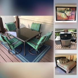 MaxSold Auction: This online auction features Gas Grill, Wall Art, Patio Furniture, Art Pottery, Area Rug, Office Desk, King Bed and much more!