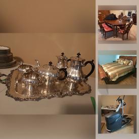 MaxSold Auction: This online auction features silver plate, Royal Doulton, Bunnykins, crystal ware, Lladro, Limoges, furniture such as La-Z-Boy recliners, end tables, stools, and king-size bed, home decor, area rugs, cookware, small kitchen appliances, file cabinets, garden decor, leaf blower, Big Green Egg BBQ, lamps, glassware, elliptical, framed wall art, Christmas decor, luggage, vintage Coca-Cola cooler, Shimano Trek bikes, 26” Samsung TV, stained glass, automotive care items, power tools, hardware, hand tools and much more!