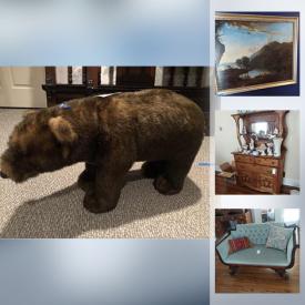 MaxSold Auction: This online auction features furniture, dishware, glassware, electronics including camera, VCR, projector, and televisions, wall art, home decor, power tools and gardening equipment, stuffed animals, pottery and much more!