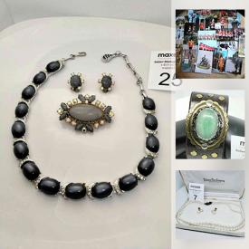 MaxSold Auction: This online auction features Sterling, Gold & Gemstone Jewelry, Bavarian china, Cufflinks, Canadian Airforce buttons, Costume jewelry, Jewelry making supplies, Beas, findings, Glass Cabochons, Military postcards, Watches and much more!