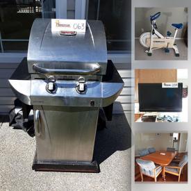 MaxSold Auction: This online auction features Vintage Brass Bed, Area Rug, French Provincial Dresser, Printer, Cookie Jars, Small Kitchen Appliances, TV, Leather Recliner, Charbroil Grill, Power & Hand Tools, Lawnmower, Tiller, Bicycle, Golf Clubs, Fishing Gear and much more!