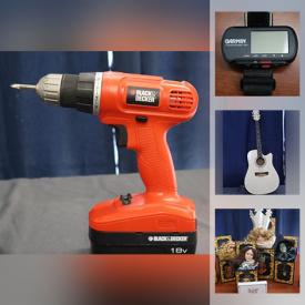 MaxSold Auction: This online auction features acoustic guitar, drill, wizard of OZ music boxes, stereo components, vintage comics, video games, baby toys and much more!