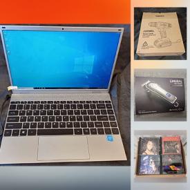 MaxSold Auction: This online auction features Laptop, New in Open Box Items such as Massagers, microphone, Gaming Gear, Drone, Robotic Vacuum, Car Audio, Compact Scope, Air Compressor, Power Tool, Logo Lights, RC Cars, Dash Cam, Peter Millar T-Shirts and much more!