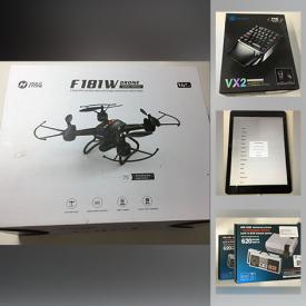 MaxSold Auction: This online auction features NIB Items such as Drone, Robot Vacuum, Bluetooth Sunglasses, Massagers, Computer Gear, RC Car, Smart Watches, Costume Jewelry, Solar Lights, Power Tools and much more!