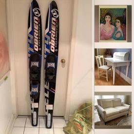 MaxSold Auction: This online auction features Leather Club Chair, Water Skis, Original Artwork, Vintage Kitchenware, Beacon Oil Lanterns, Board Games, Puzzles, Antique Bottles, Area Rugs, Antique Toy, Aluminum Ladder and much more!