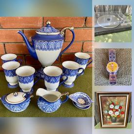 MaxSold Auction: This online auction features Art Pottery, Snoopy Watch, Antique Chairs, Art Glass, Vintage Pyrex, Art Glass, Vintage Ukelele, Vintage German Beer Steins, Vintage Jewelry, Coins, Antique Furniture, Vintage Wool Carpet and much more!