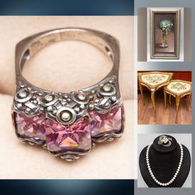 MaxSold Auction: This online auction features Gold & Silver Jewelry, Murano Glass Jewelry, Teak Furniture, Sports Cards, Watches, Collectible Teacups, Wade Miniature Figurines, Wool Rugs and much more!