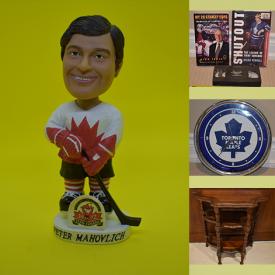 MaxSold Auction: This online auction features School Supplies, Vintage Books, New Embossing Machine, Hockey Collectibles, Small Kitchen Appliances, Collector Spoons, Royal Doulton Figurines, Carnival Glass, Orrefors Crystal, Ty Beanie Babies, DVDs, Wade Whimsies, and Much, Much, More!!