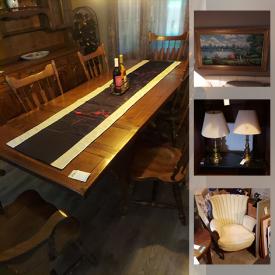 MaxSold Auction: This online auction features furniture such as a sofa, loveseat, hutch, china cabinet, Broyhill bedframe, coffee table, high back chair, round table, dressers, racks, shelving units, sideboard and more, lamps, artwork, tools, serving ware, small kitchen appliances, mugs and glassware, Christmas decor, Workmate, mirror, Honeywell air purifier and much more!
