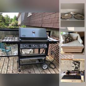 MaxSold Auction: This online auction features Refrigerator, TV, Area Rugs, Vintage Clothing, BBQ Grill, Small Kitchen Appliances, Garden Tools, Tub Chairs, Office Supplies, Curved Sectional Sofa, Watches, Ladies Shoes & Boots, Daybed and much more!