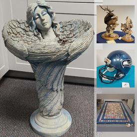 MaxSold Auction: This online auction features Art Supplies, Yard Art, Area Rugs, Statues, Art Glass, Men's Clothing & Shoes, Shop-Vac, Vintage Toys, Jim Shore Rabbit, Seattle Mariners Memorabilia, Jewelry, Games & Puzzles, Duck Decoys, Children's Books, Movie Posters, Stained Glass Lamp and much more!