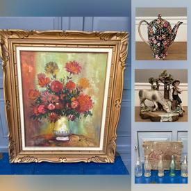 MaxSold Auction: This online auction features Antique Vase, Japanese Bowls, German Ceramic Creamers, Decorative Plates, Russian Dolls, Antique Excelsior Steamer Trunks, German Pottery Jug, Chintz Nantwich Coffee Pot and much more!