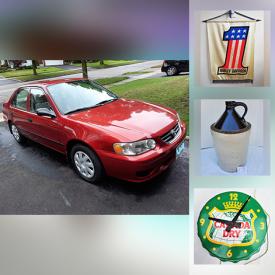 MaxSold Auction: This online auction features Toyota Corolla, Fishing Tackle, Air Compress, Harley Davidson Collectibles, Metal Garden Art Novelty Clocks, Guitar Cases, Art Deco Ashtray Stand and much more!