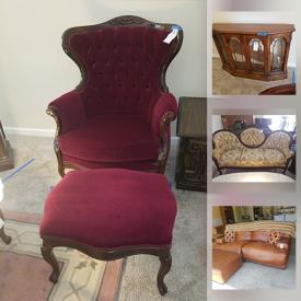 MaxSold Auction: This online auction features furniture such as curio cabinets, marble top coffee table, Bassett buffet, dining table and chairs, sofa with ottoman, dressers and much more!